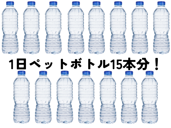 カドー除湿機の1日の除湿量はペットボトル15本分