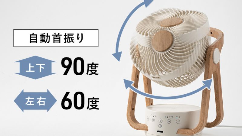 スリーアップサーキュレーター上下左右の首振りで空気を循環