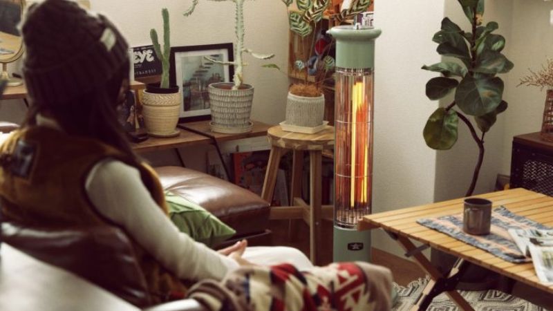 アラジングラファイトヒーターで温まる様子